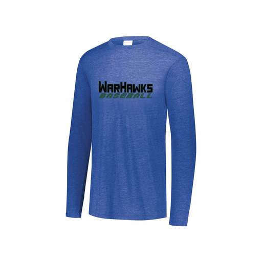 [FTLCUBRY-YS-LOGO3] Decker Youth Tri-Blend T-Shirt - Long Sleeve (Youth S, Royal, Logo 3)