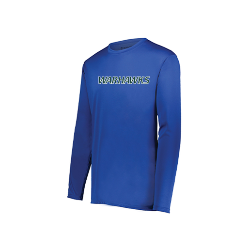 [222823.060.S-LOGO2] Youth LS Smooth Sport Shirt (Youth S, Royal, Logo 2)