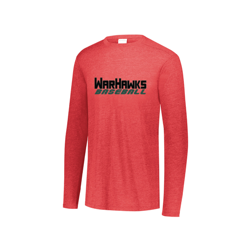 [FTLCUBRD-YS-LOGO3] Decker Youth Tri-Blend T-Shirt - Long Sleeve (Youth S, Red, Logo 3)