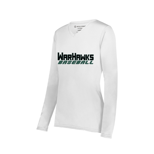 [222824.005.S-LOGO3] Ladies LS Smooth Sport Shirt (Female Adult S, White, Logo 3)